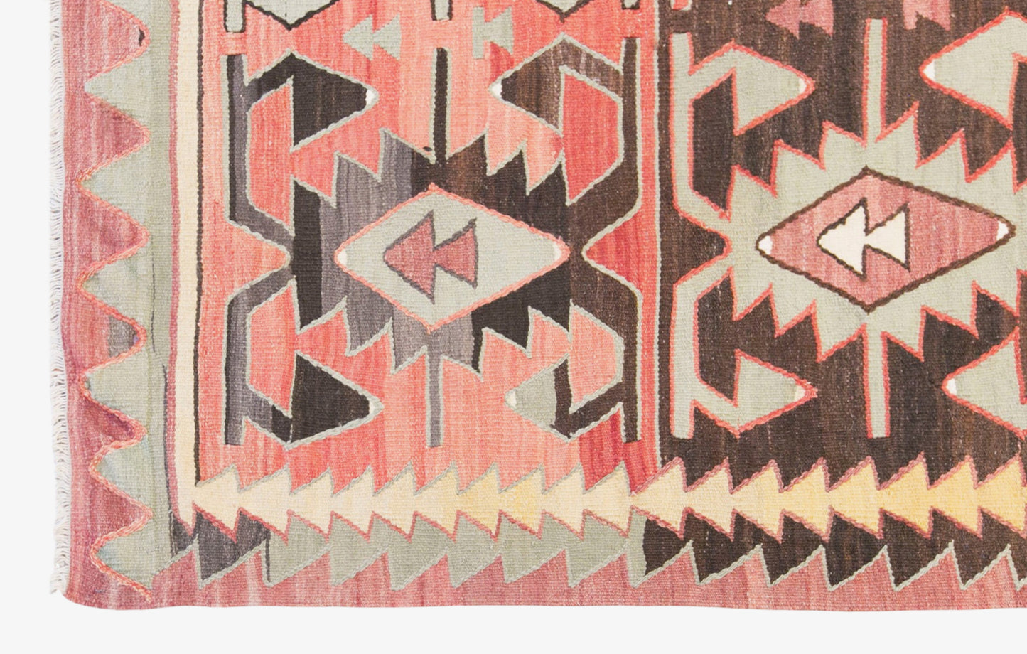 Vintage Turkish Kilim Rug, 5.8 x 8.9 ft, 178 x 272 cm, Handwoven Wool Kilim