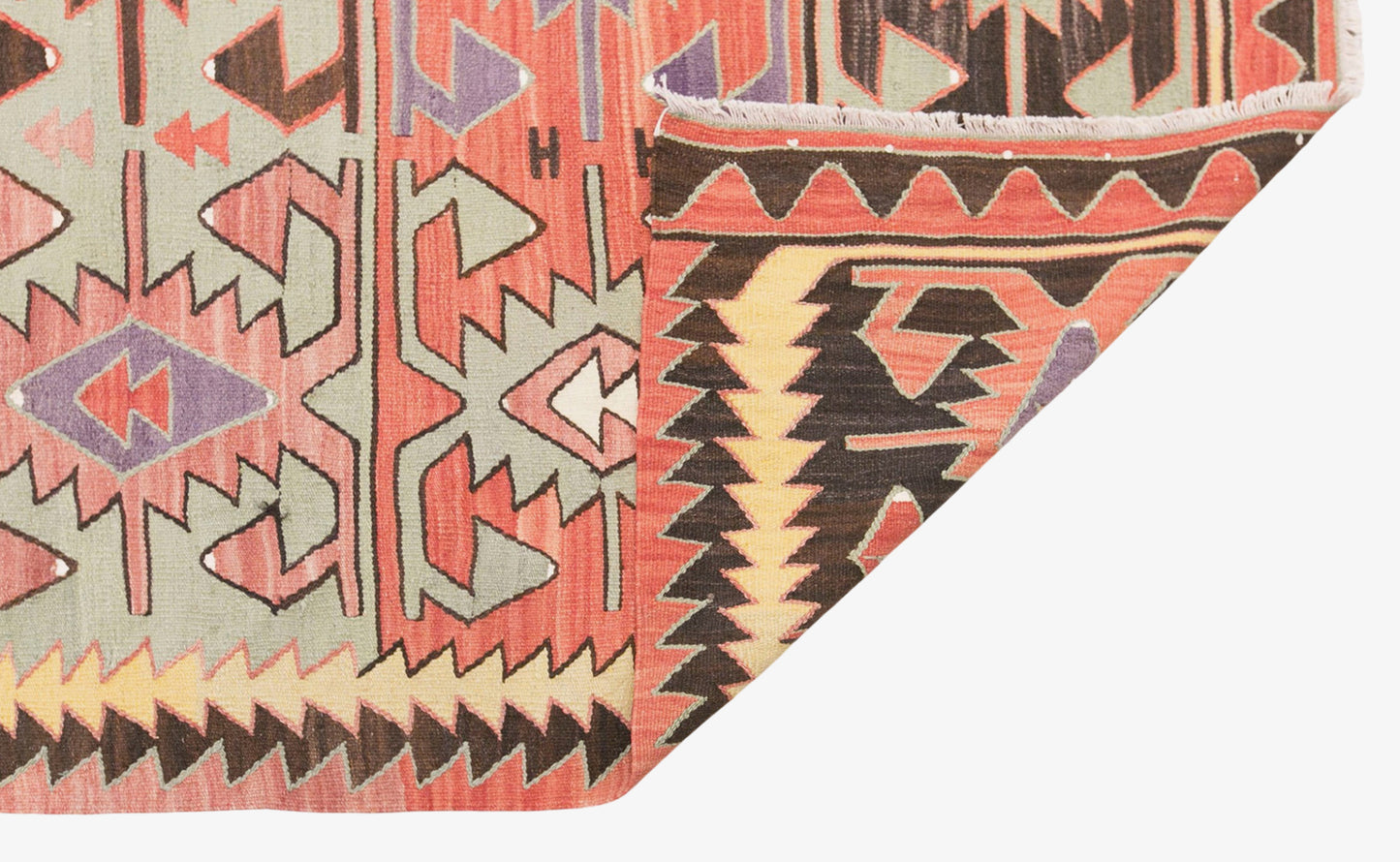 Vintage Turkish Kilim Rug, 5.8 x 8.9 ft, 178 x 272 cm, Handwoven Wool Kilim