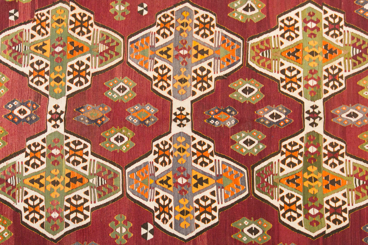 Vintage Turkish Kilim Rug, 5.9 x 11.6 ft, 180 x 355 cm, Handwoven Wool Kilim