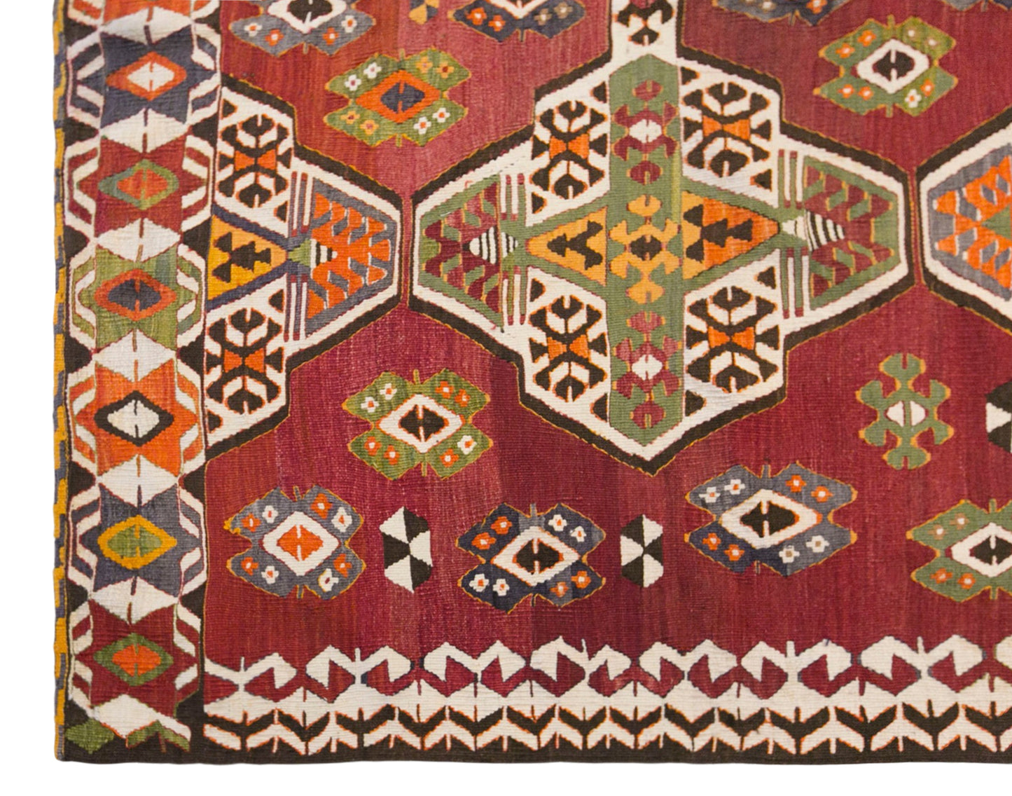 Vintage Turkish Kilim Rug, 5.9 x 11.6 ft, 180 x 355 cm, Handwoven Wool Kilim