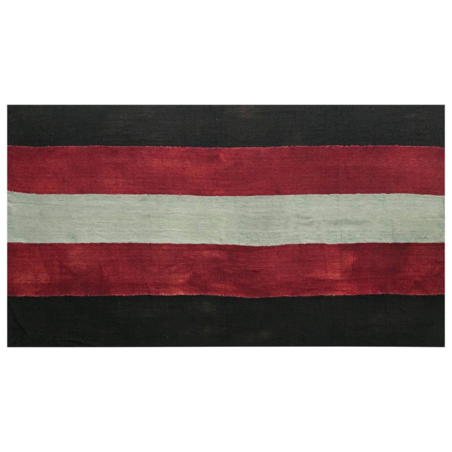 Vintage Turkish Kilim Rug, 5.9 x 11 ft, Handwoven Wool Striped Anatolian Rug