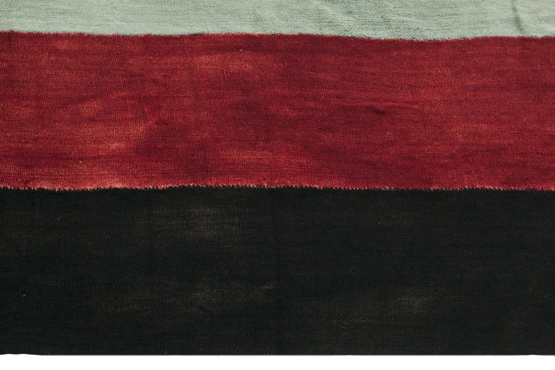 Vintage Turkish Kilim Rug, 5.9 x 11 ft, Handwoven Wool Striped Anatolian Rug