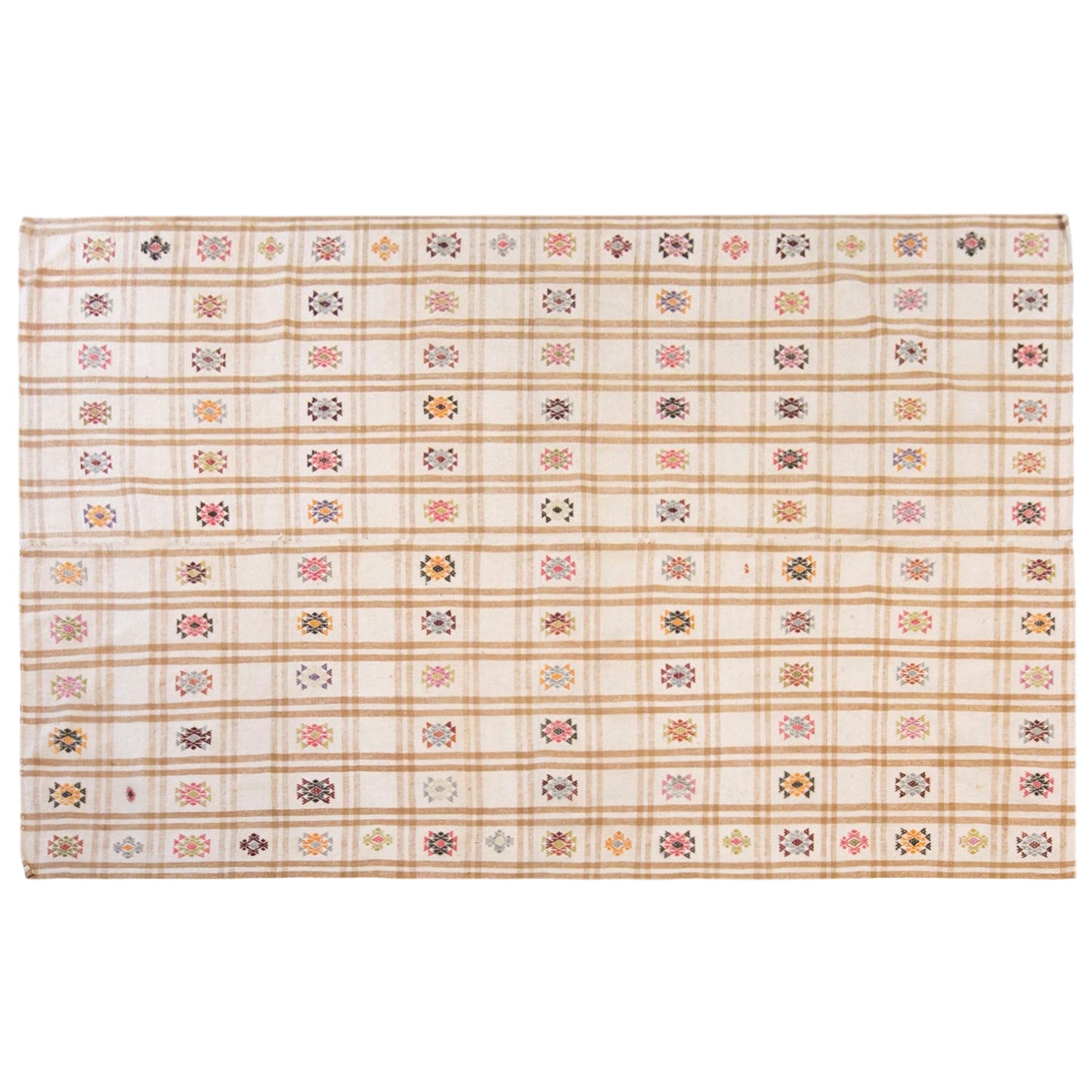 Vintage Turkish Kilim Rug, 5.9 x 9.5 ft, 180 x 290 cm, Handwoven Wool Kilim