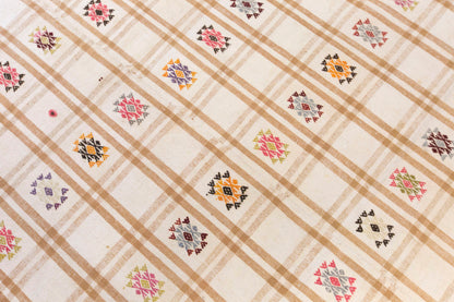 Vintage Turkish Kilim Rug, 5.9 x 9.5 ft, 180 x 290 cm, Handwoven Wool Kilim