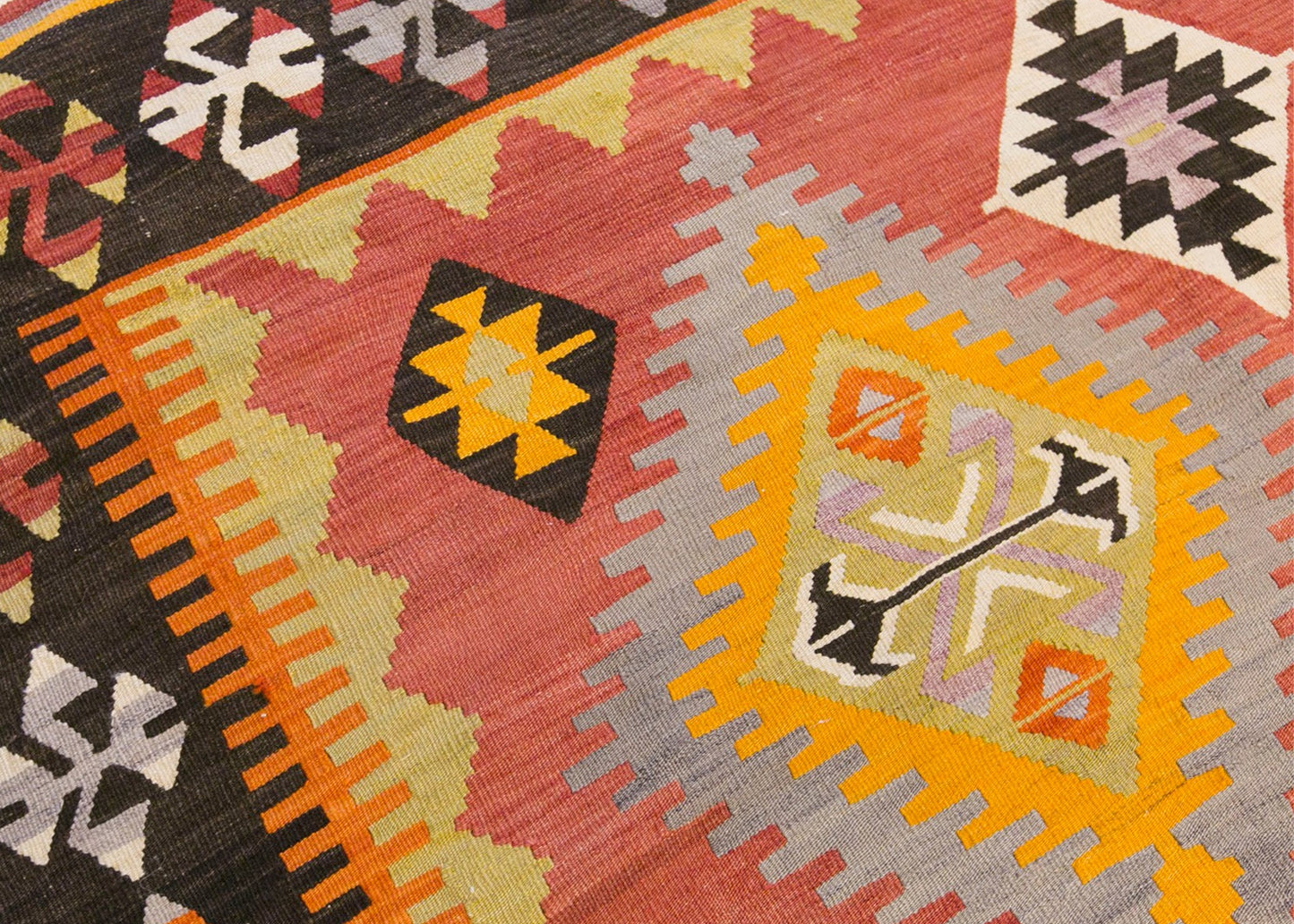 Vintage Turkish Kilim Rug, 5.9 x 9.8 ft, 180 x 300 cm, Handwoven Wool Kilim