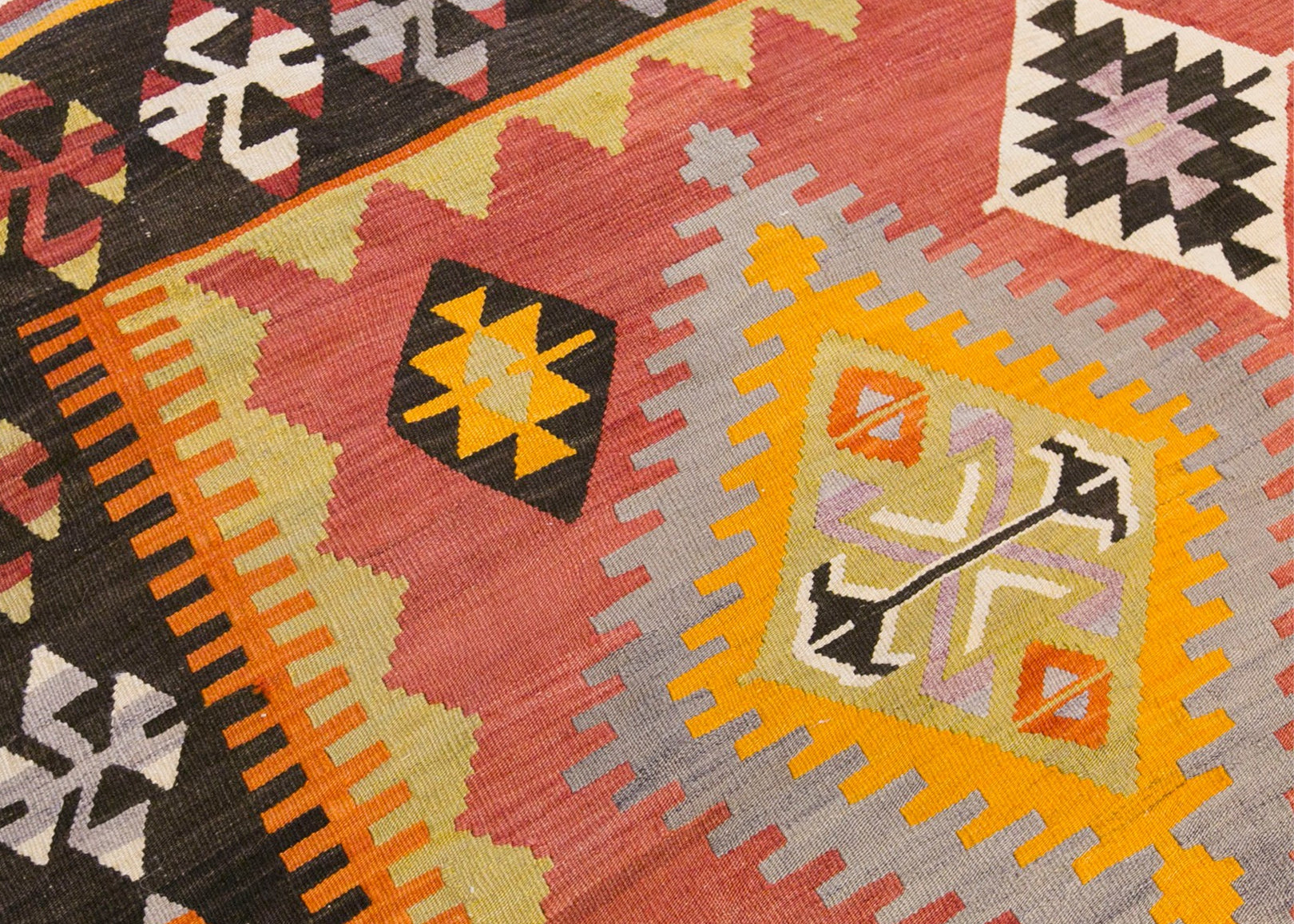 Vintage Turkish Kilim Rug, 5.9 x 9.8 ft, 180 x 300 cm, Handwoven Wool Kilim