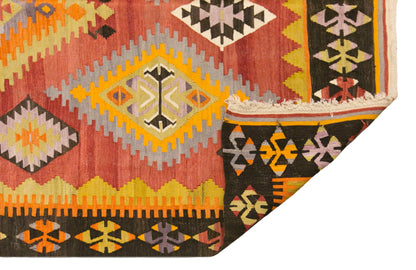 Vintage Turkish Kilim Rug, 5.9 x 9.8 ft, 180 x 300 cm, Handwoven Wool Kilim