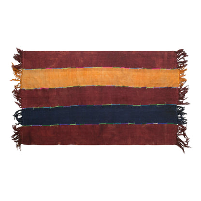 Vintage Turkish Kilim Rug, 5 x 10 ft, Handwoven Wool Striped Anatolian Rug
