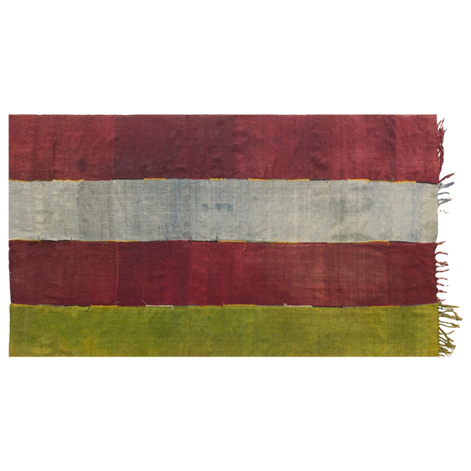 Vintage Turkish Kilim Rug, 5 x 10 ft, Handwoven Wool Striped Anatolian Rug
