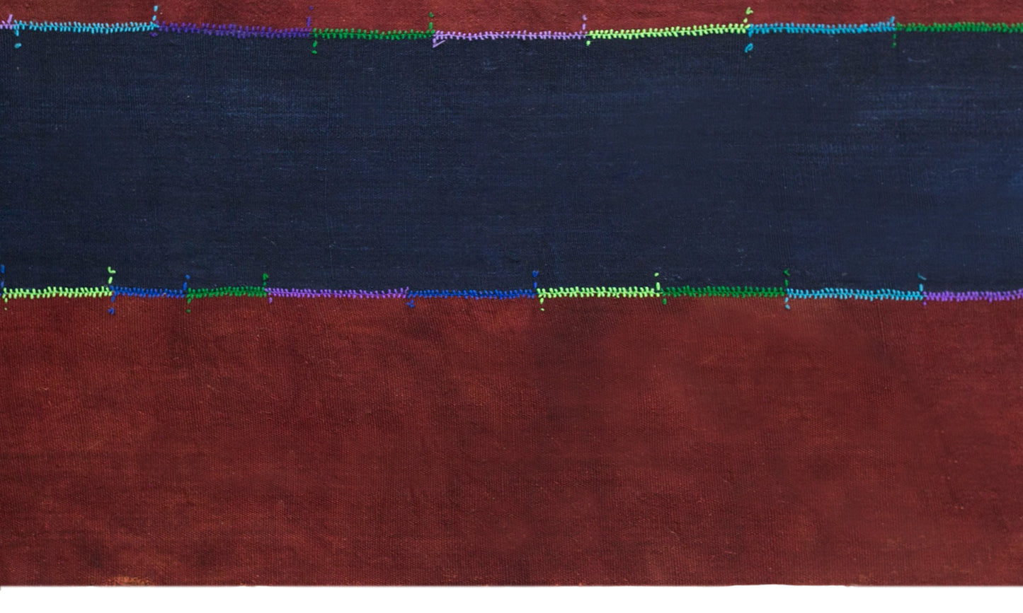 Vintage Turkish Kilim Rug, 5 x 10 ft, Handwoven Wool Striped Anatolian Rug