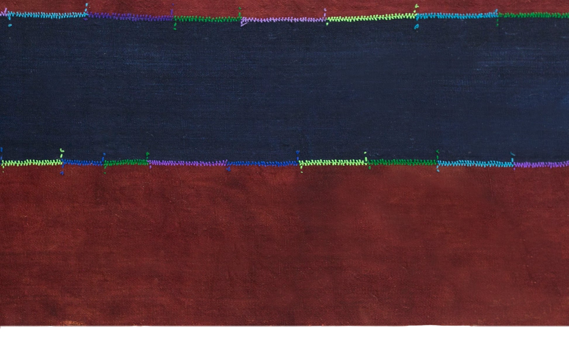 Vintage Turkish Kilim Rug, 5 x 10 ft, Handwoven Wool Striped Anatolian Rug