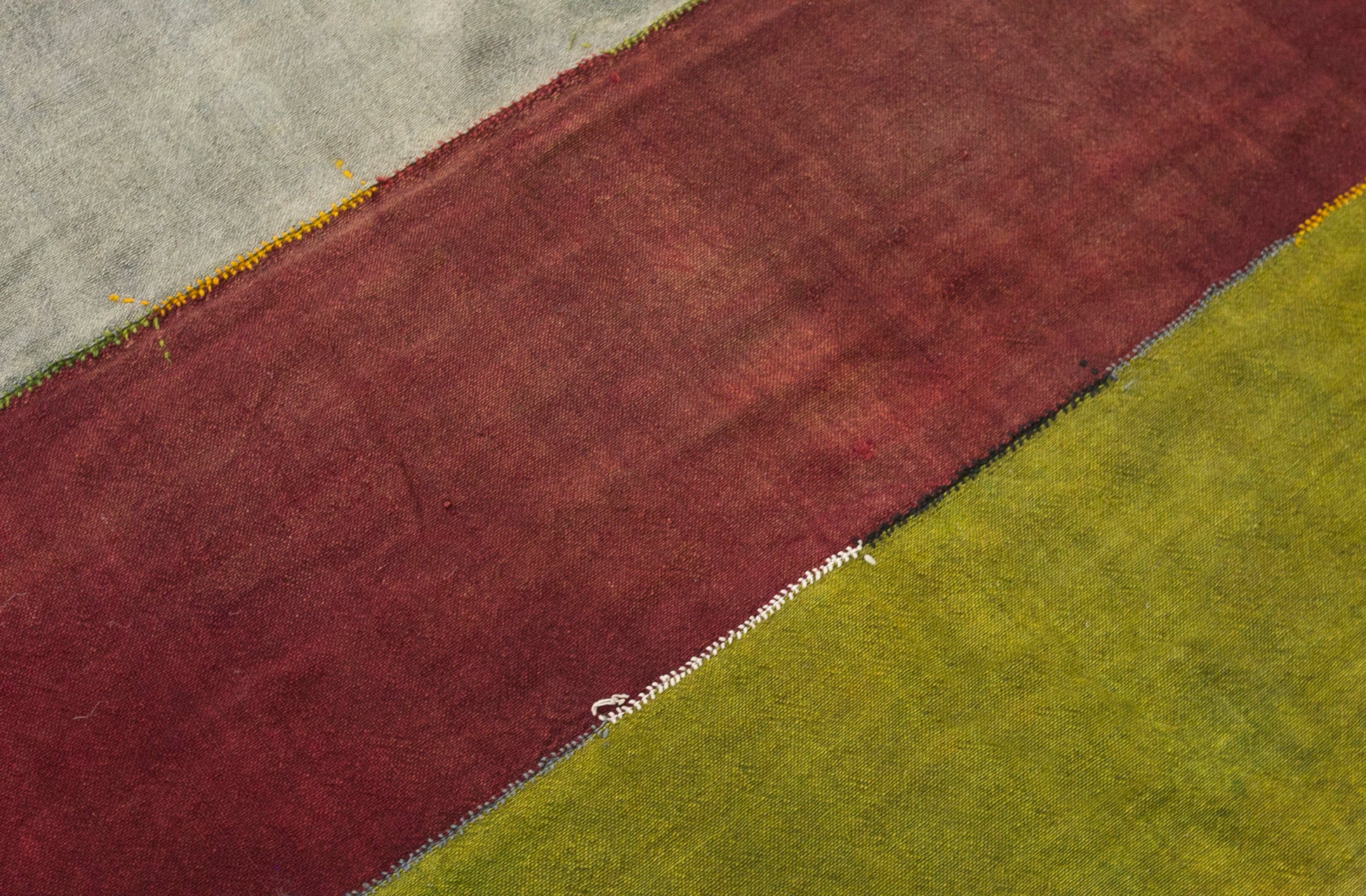 Vintage Turkish Kilim Rug, 5 x 10 ft, Handwoven Wool Striped Anatolian Rug