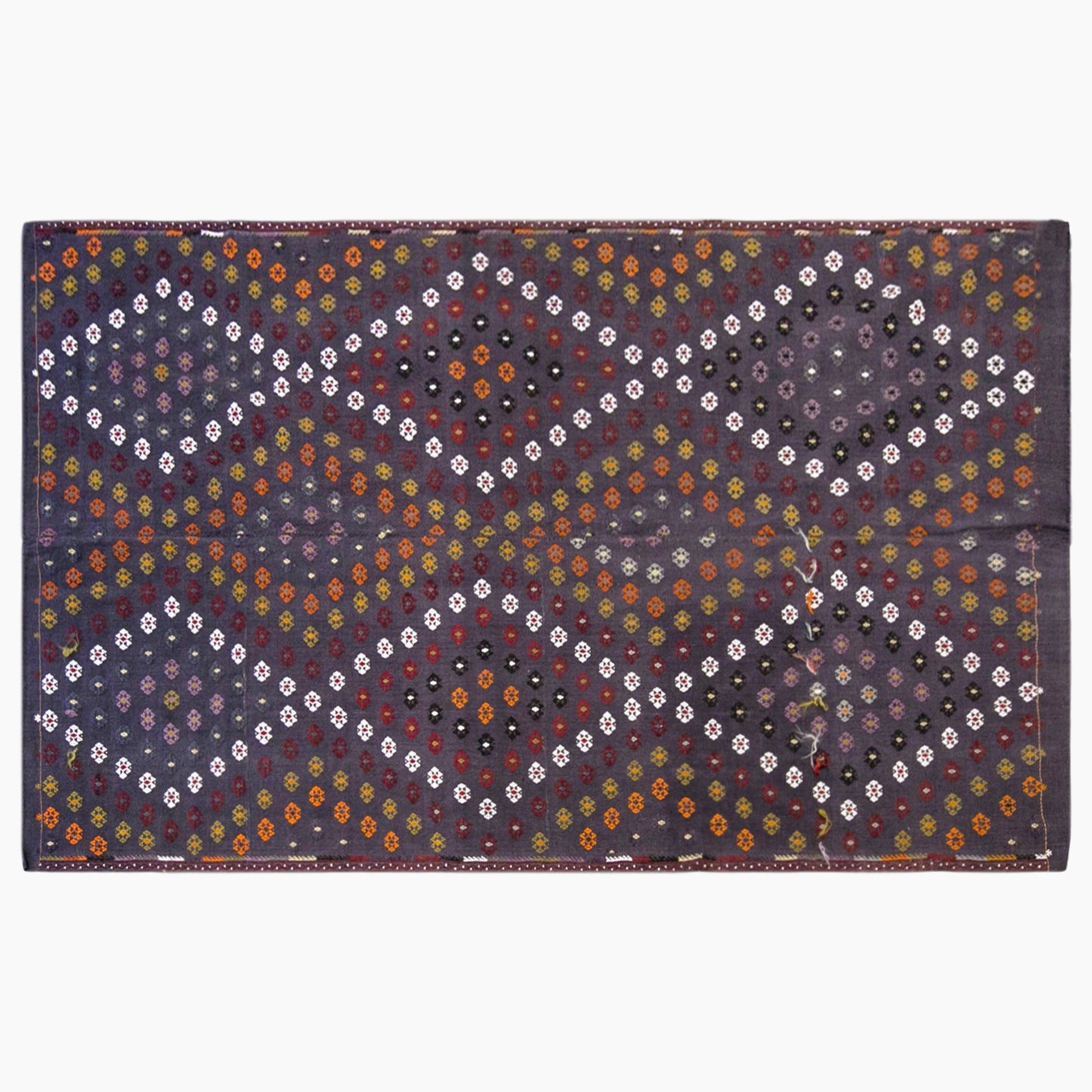 Vintage Turkish Kilim Rug, 6.1 x 10.2 ft, 185 x 310 cm, Handwoven Wool Kilim