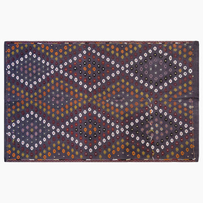Vintage Turkish Kilim Rug, 6.1 x 10.2 ft, 185 x 310 cm, Handwoven Wool Kilim