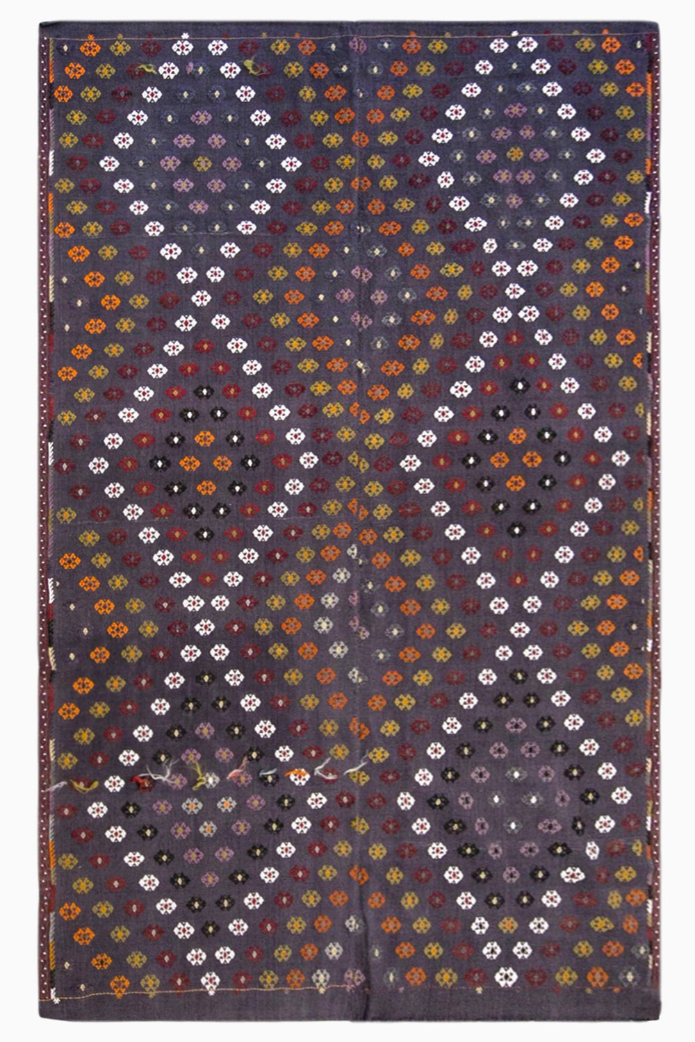 Vintage Turkish Kilim Rug, 6.1 x 10.2 ft, 185 x 310 cm, Handwoven Wool Kilim