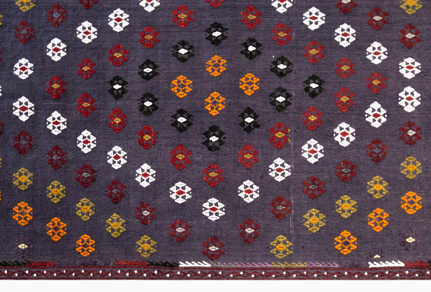 Vintage Turkish Kilim Rug, 6.1 x 10.2 ft, 185 x 310 cm, Handwoven Wool Kilim