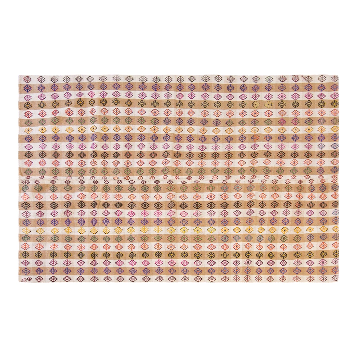 Vintage Turkish Kilim Rug, 6.2 x 8.9 ft, 190 x 271 cm, Handwoven Wool Kilim