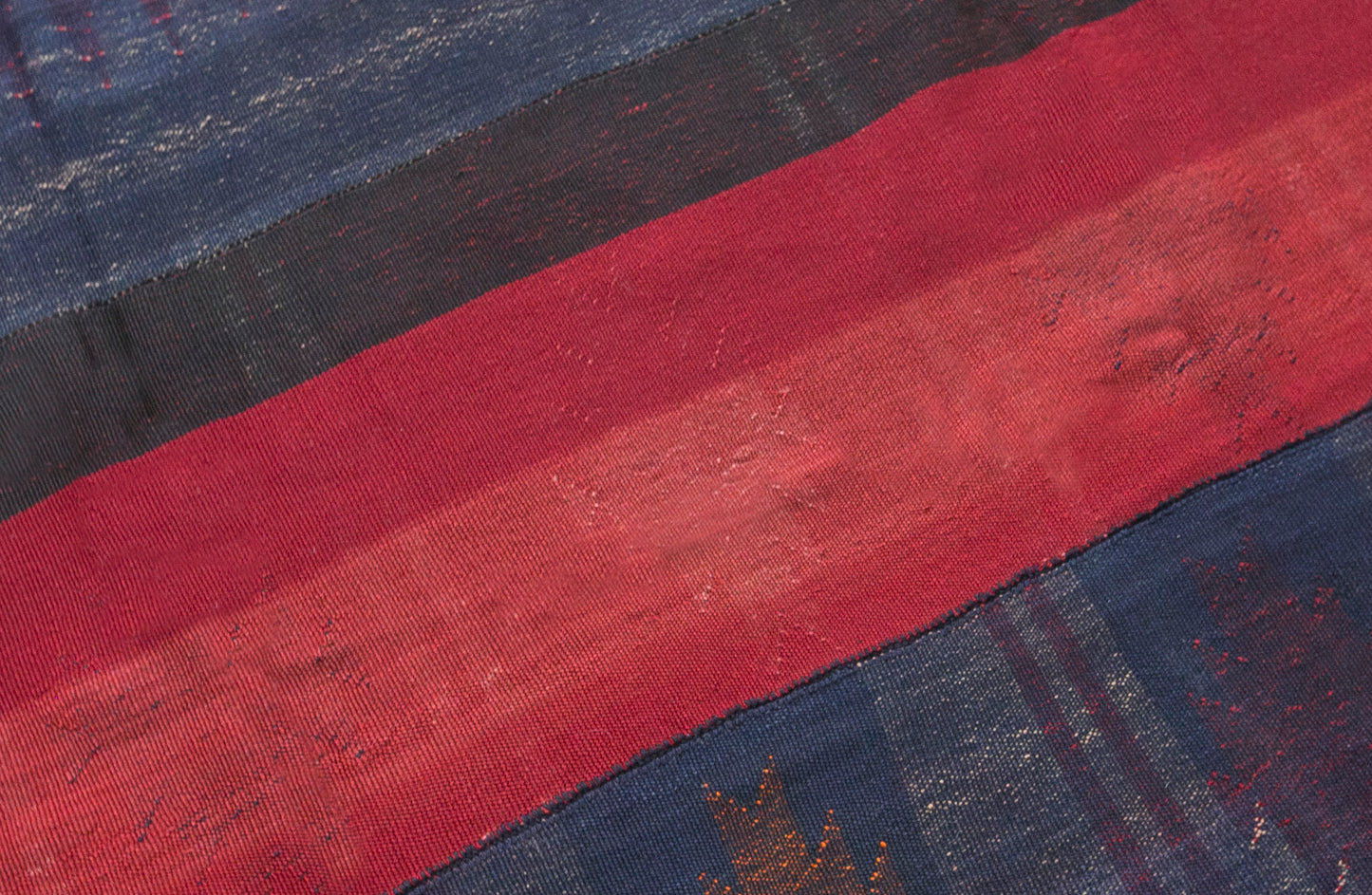 Vintage Turkish Kilim Rug, 6.2 x 9.8 ft, Handwoven Wool Striped Anatolian Rug