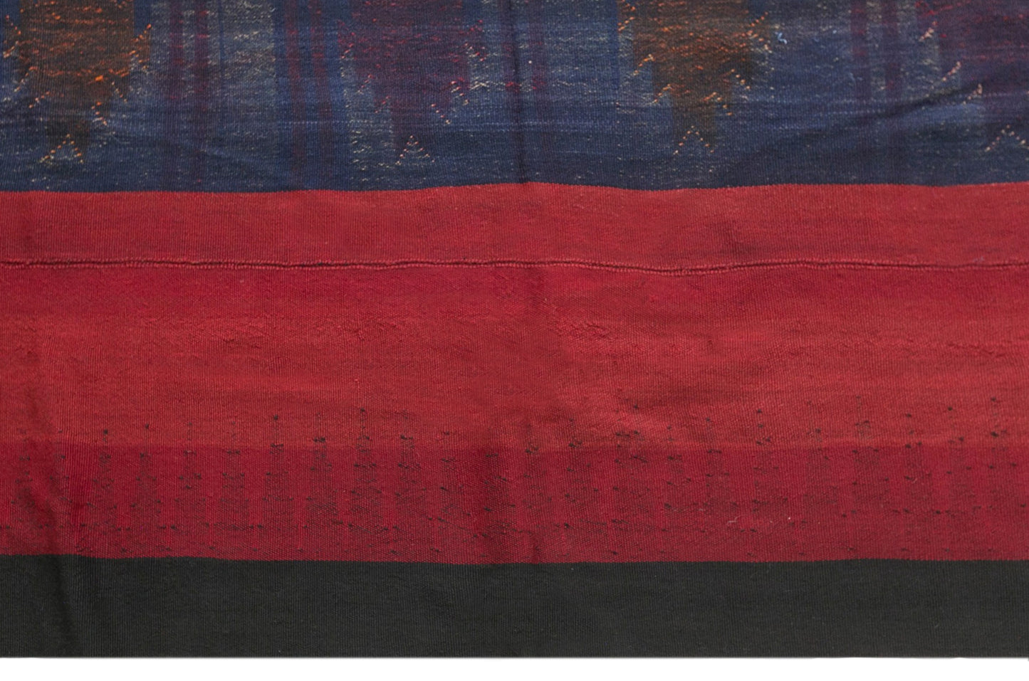 Vintage Turkish Kilim Rug, 6.2 x 9.8 ft, Handwoven Wool Striped Anatolian Rug