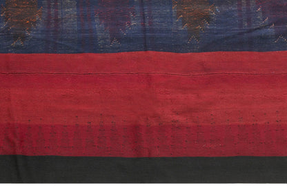 Vintage Turkish Kilim Rug, 6.2 x 9.8 ft, Handwoven Wool Striped Anatolian Rug