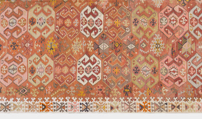 Vintage Turkish Kilim Rug, 6.3 x 11.3 ft, 192 x 345 cm, Handwoven Wool Kilim