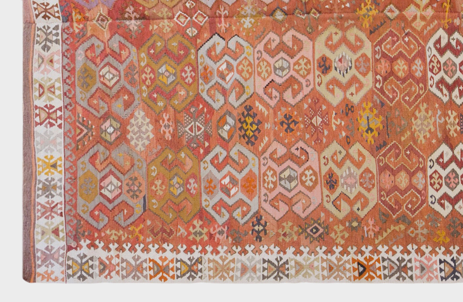 Vintage Turkish Kilim Rug, 6.3 x 11.3 ft, 192 x 345 cm, Handwoven Wool Kilim