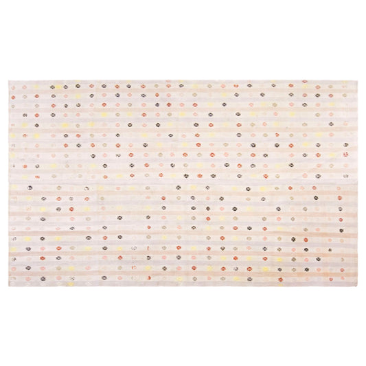 Vintage Turkish Kilim Rug, 6.3 x 8.9 ft, 192 x 270 cm, Handwoven Wool Kilim