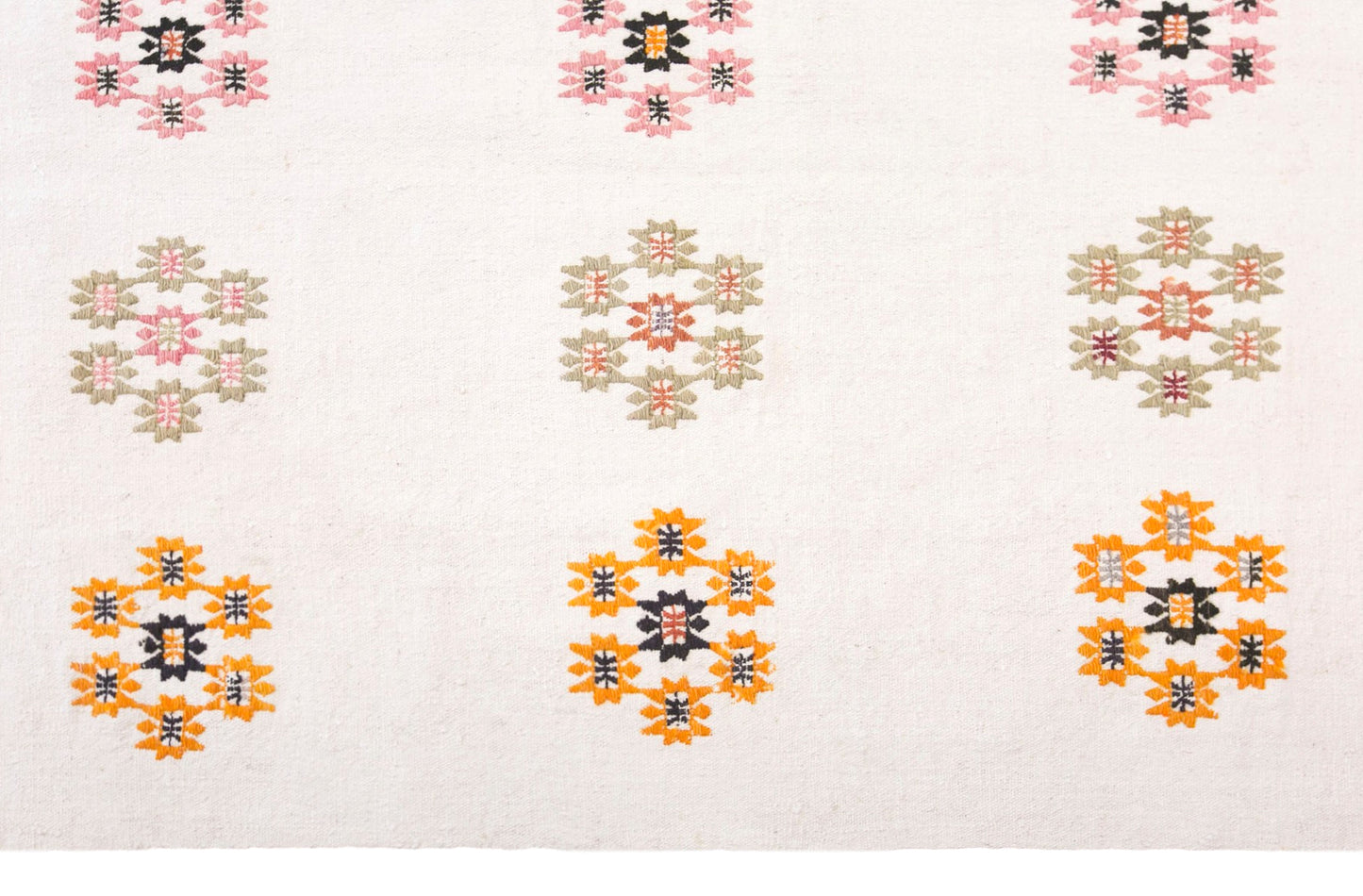 Vintage Turkish Kilim Rug, 6.7 x 8.7 ft, 205 x 265 cm, Handwoven Wool Kilim