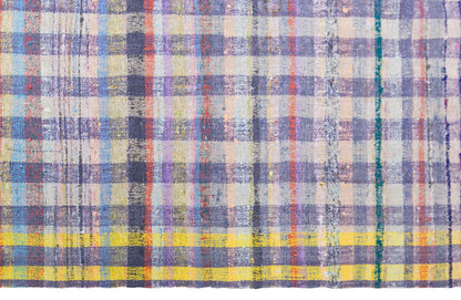 Vintage Turkish Kilim Rug, 6.7x11.8 ft, 205x360 cm, Handwoven Turkish Wool Kilim