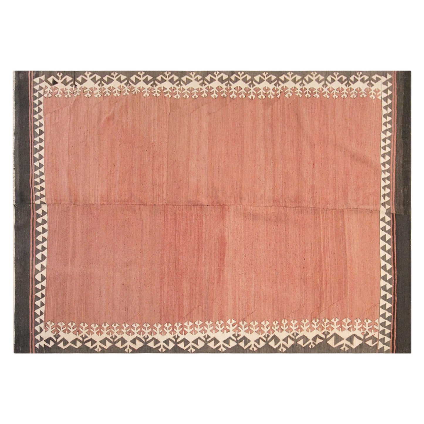 Vintage Turkish Kilim Rug, 6.8 x 10.8 ft, 206 x 330 cm, Handwoven Wool Kilim