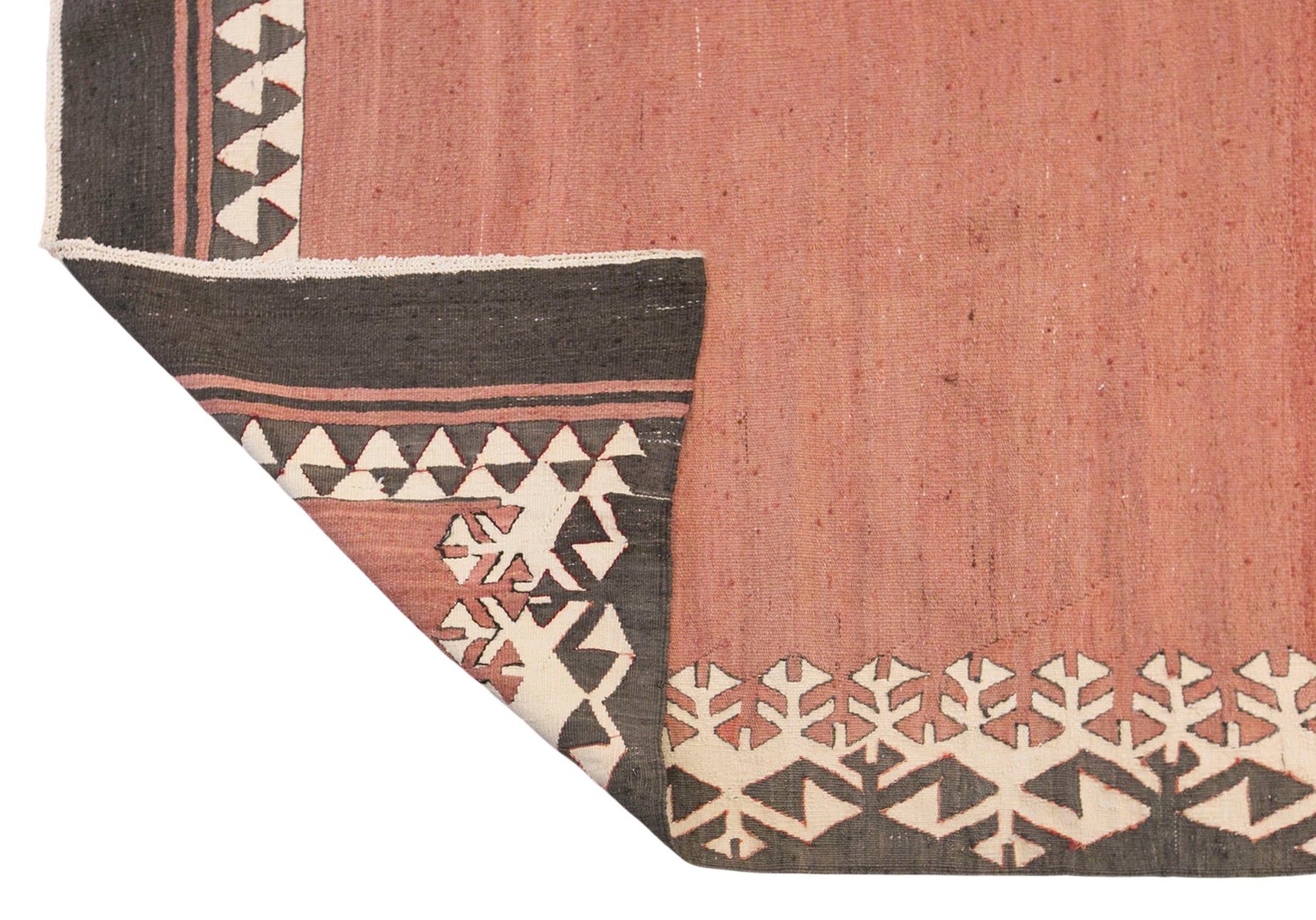 Vintage Turkish Kilim Rug, 6.8 x 10.8 ft, 206 x 330 cm, Handwoven Wool Kilim