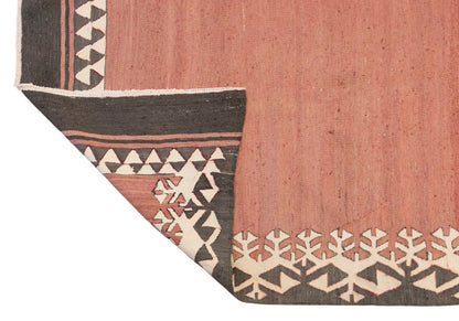 Vintage Turkish Kilim Rug, 6.8 x 10.8 ft, 206 x 330 cm, Handwoven Wool Kilim
