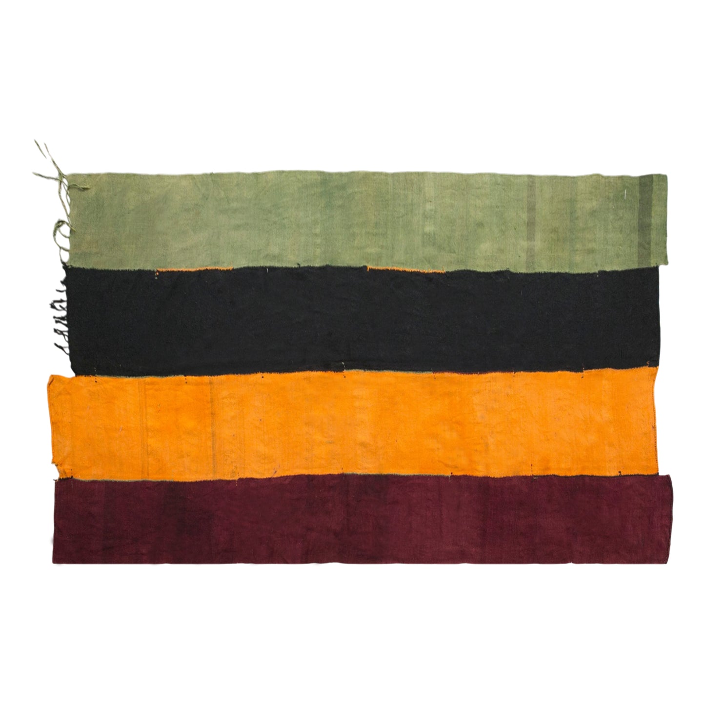 Vintage Turkish Kilim Rug, 6 x 11 ft, Handwoven Wool Striped Anatolian Rug