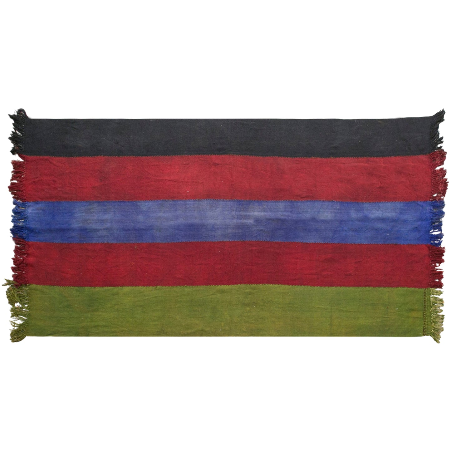 Vintage Turkish Kilim Rug, 6 x 11 ft, Handwoven Wool Striped Anatolian Rug