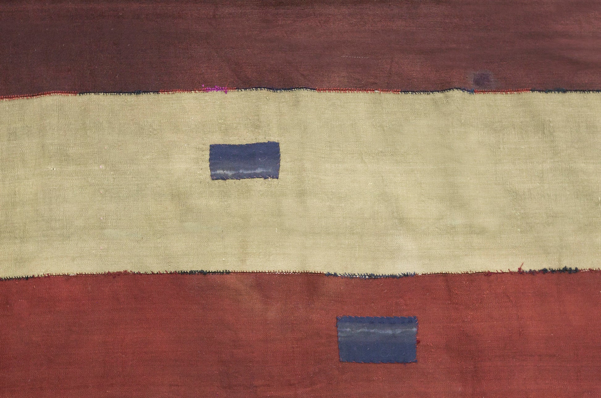 Vintage Turkish Kilim Rug, 6 x 11 ft, Handwoven Wool Striped Anatolian Rug
