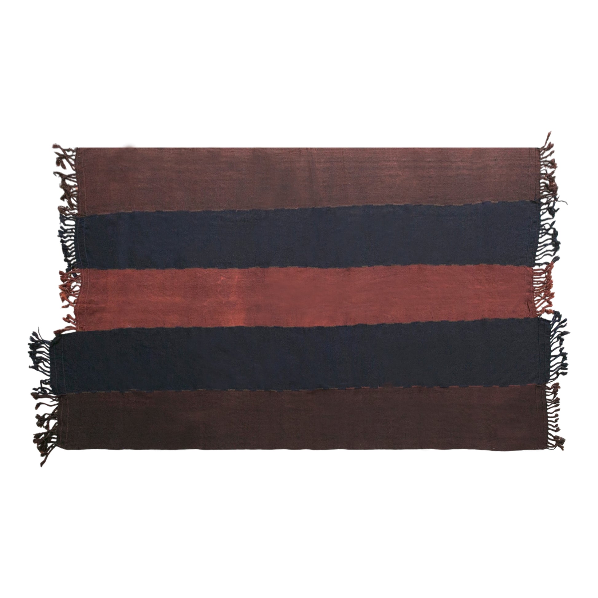 Vintage Turkish Kilim Rug, 6 x 13 ft, Handwoven Wool Striped Anatolian Rug