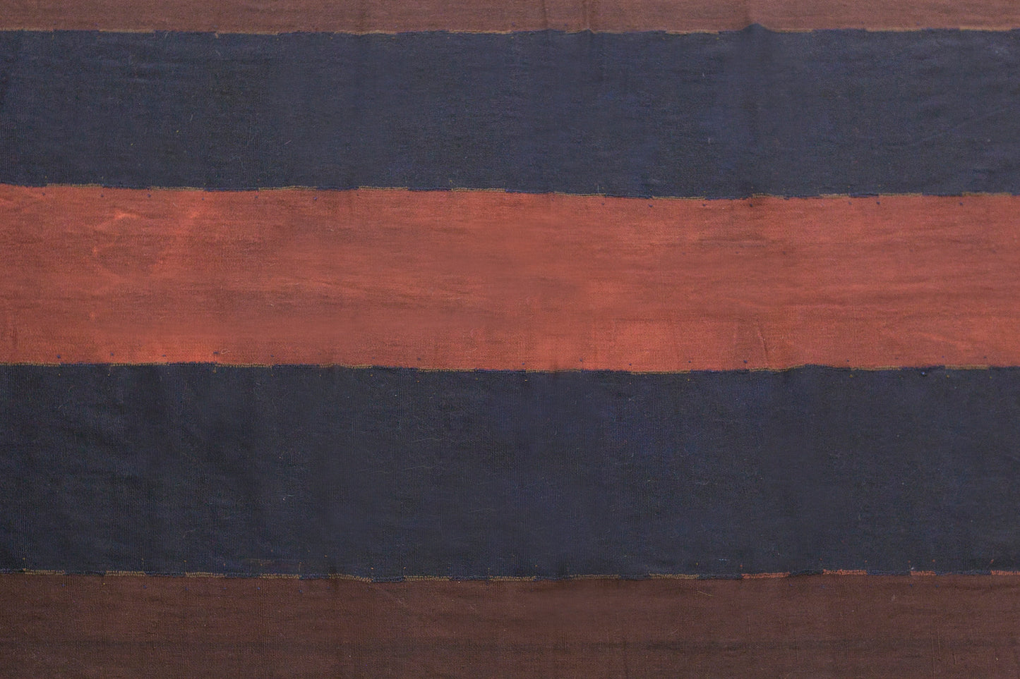 Vintage Turkish Kilim Rug, 6 x 13 ft, Handwoven Wool Striped Anatolian Rug