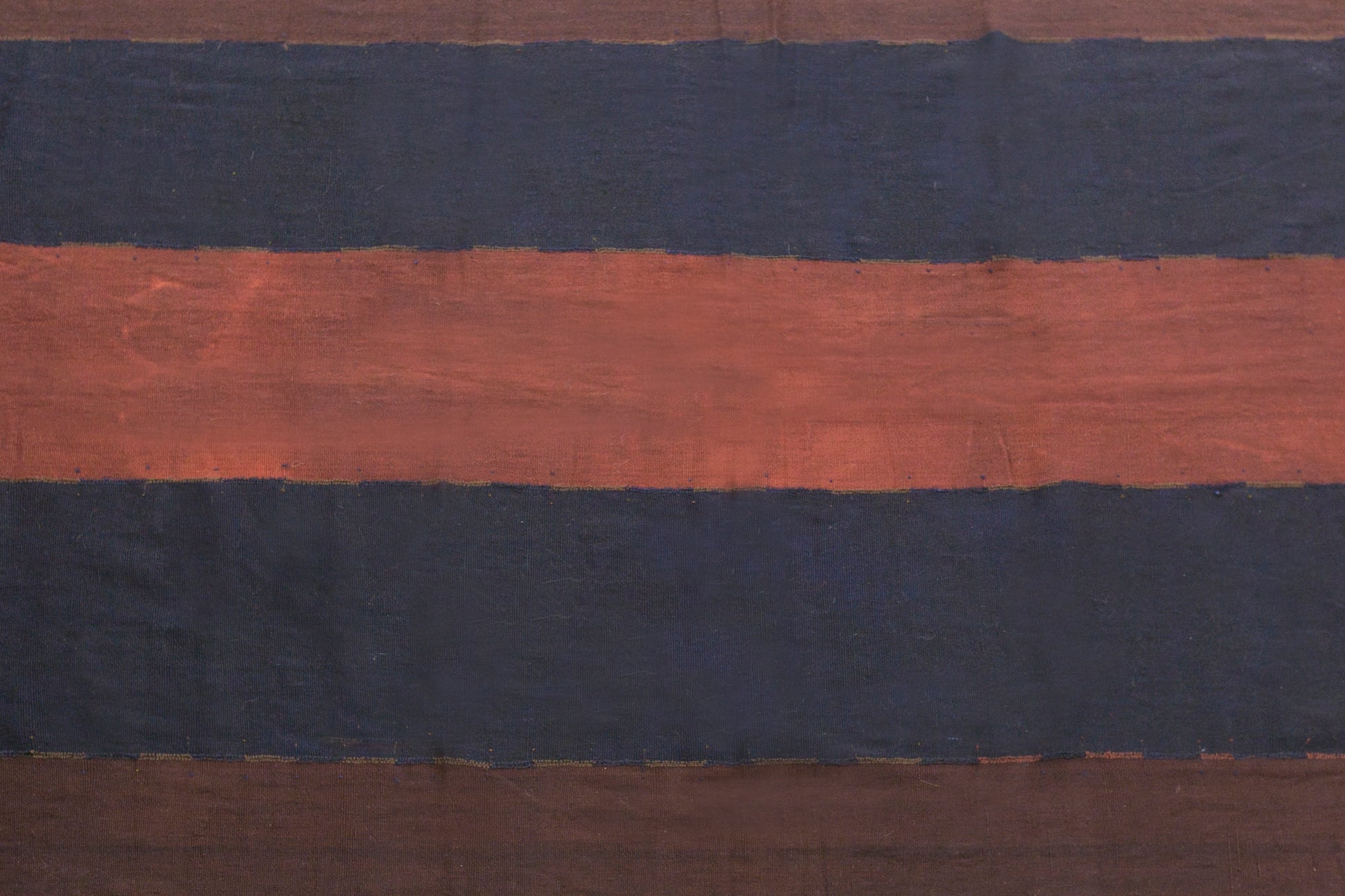 Vintage Turkish Kilim Rug, 6 x 13 ft, Handwoven Wool Striped Anatolian Rug