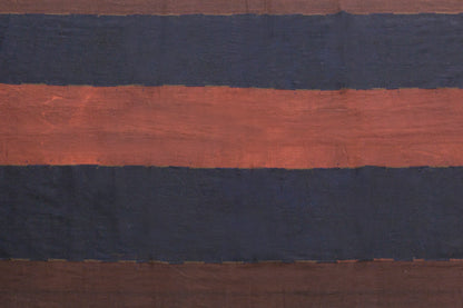 Vintage Turkish Kilim Rug, 6 x 13 ft, Handwoven Wool Striped Anatolian Rug