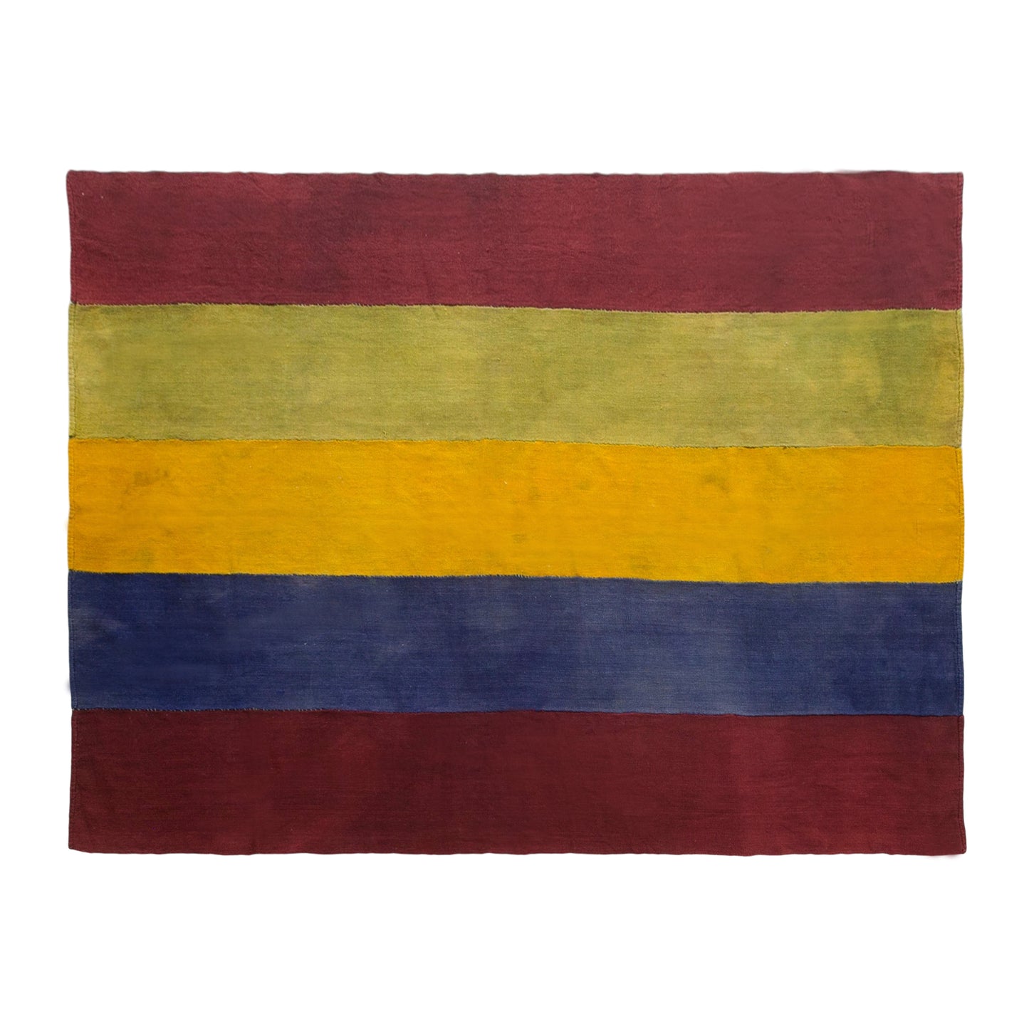 Vintage Turkish Kilim Rug, 6 x 9 ft, Handwoven Wool Striped Anatolian Rug