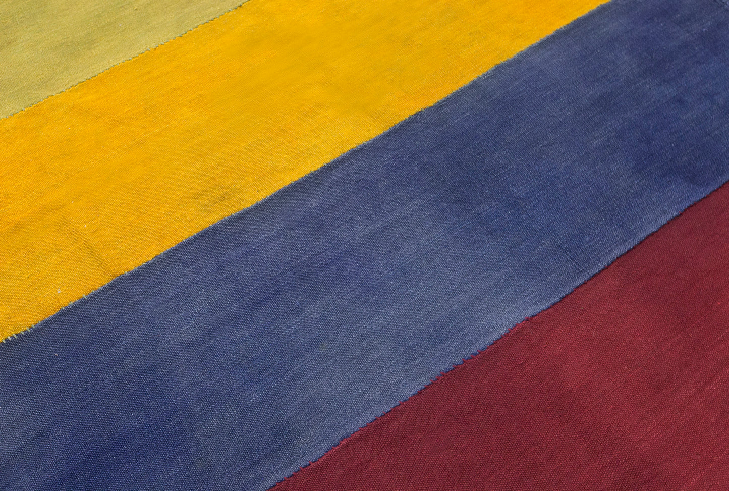 Vintage Turkish Kilim Rug, 6 x 9 ft, Handwoven Wool Striped Anatolian Rug