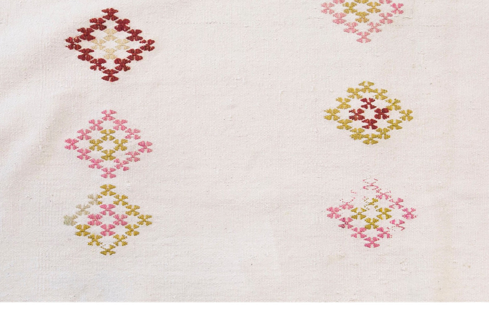 Vintage Turkish Kilim Rug, 7.0 x 7.5 ft, 212 x 230 cm, Handwoven Wool Kilim