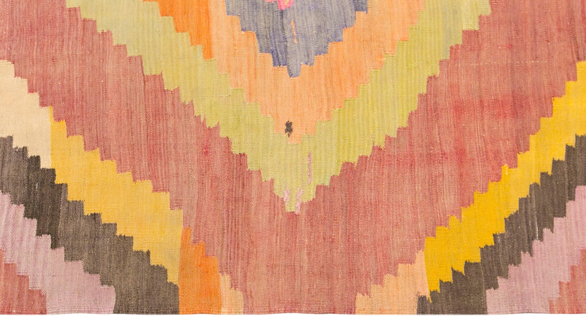 Vintage Turkish Kilim Rug, 7.1 x 10.7 ft, 215 x 325 cm, Handwoven Wool Kilim