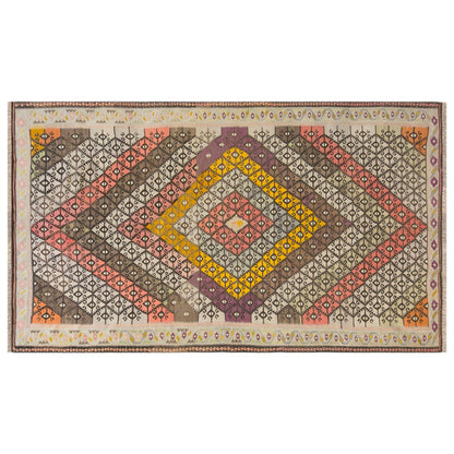 Vintage Turkish Kilim Rug, 7.1 x 13.1 ft, 215 x 400 cm, Handwoven Wool Kilim