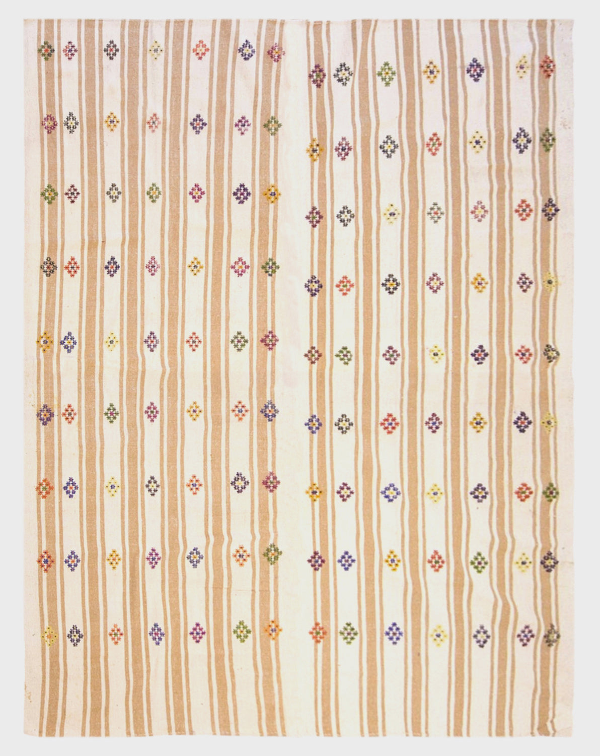Vintage Turkish Kilim Rug, 7.4 x 10.0 ft, 225 x 305 cm, Handwoven Wool Kilim