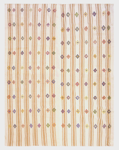 Vintage Turkish Kilim Rug, 7.4 x 10.0 ft, 225 x 305 cm, Handwoven Wool Kilim