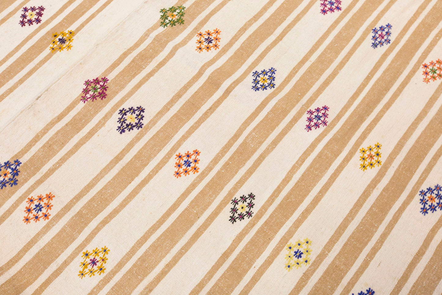 Vintage Turkish Kilim Rug, 7.4 x 10.0 ft, 225 x 305 cm, Handwoven Wool Kilim