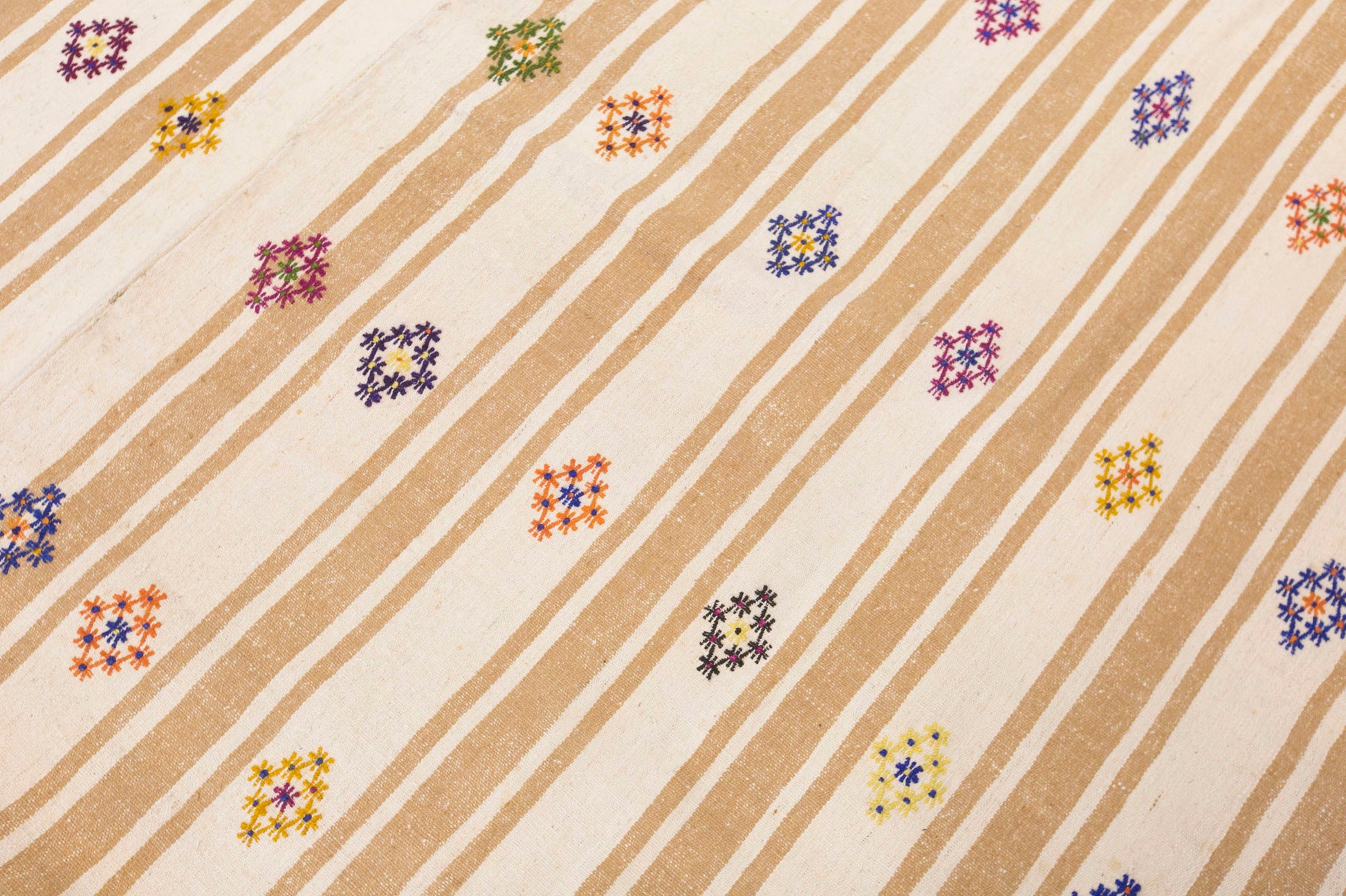Vintage Turkish Kilim Rug, 7.4 x 10.0 ft, 225 x 305 cm, Handwoven Wool Kilim
