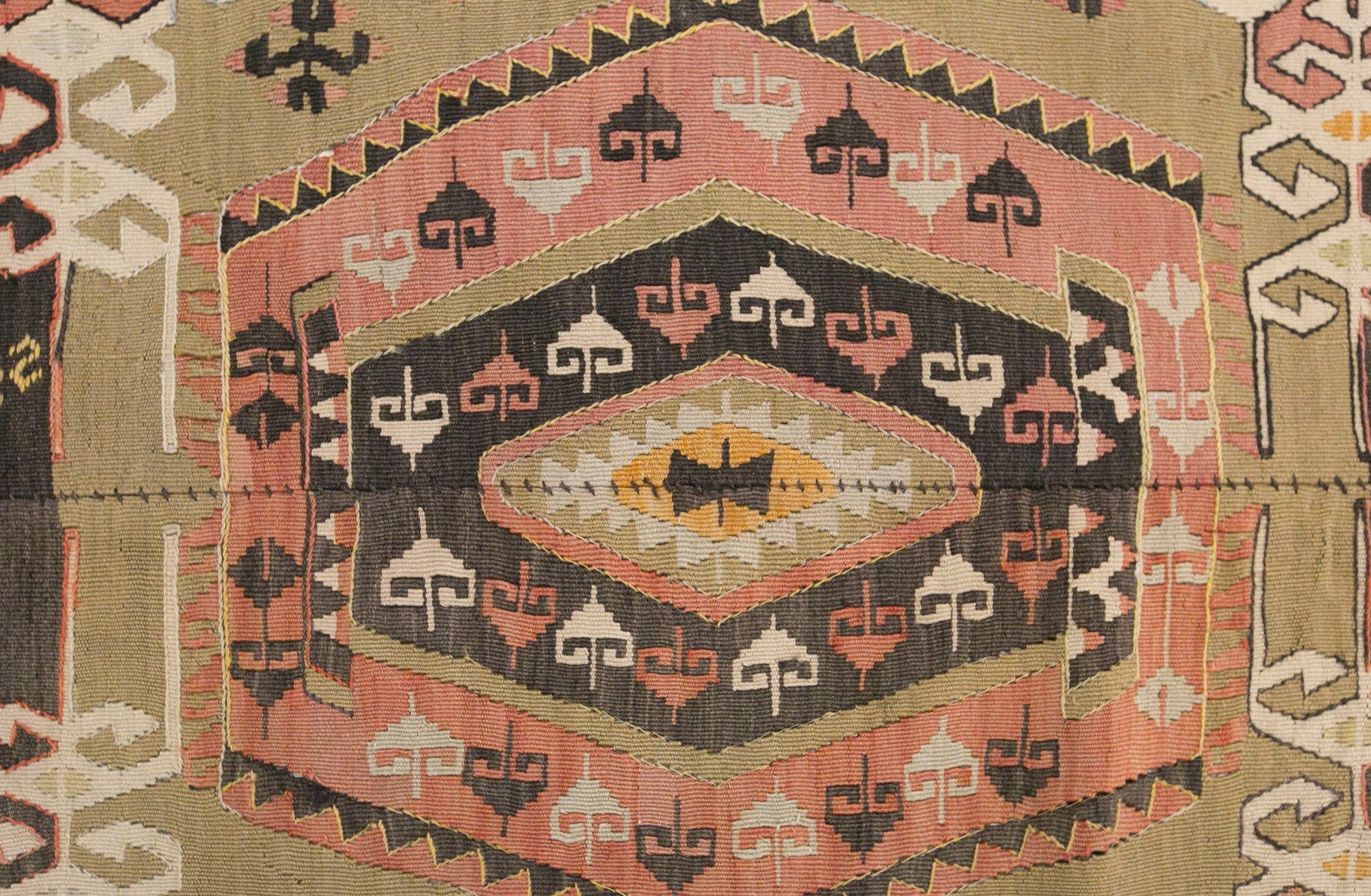 Vintage Turkish Kilim Rug, 7.4 x 17.7 ft, 225 x 540 cm, Handwoven Wool Kilim