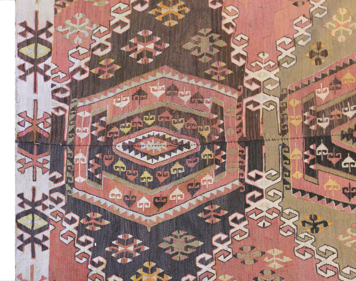 Vintage Turkish Kilim Rug, 7.4 x 17.7 ft, 225 x 540 cm, Handwoven Wool Kilim